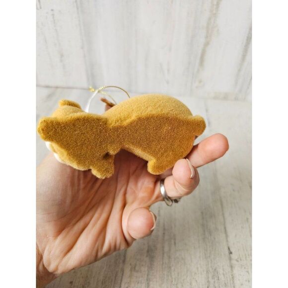 Dept 56 fuzzy orange tabby cat kitten ornament vintage Xmas tree - Picture 6 of 7